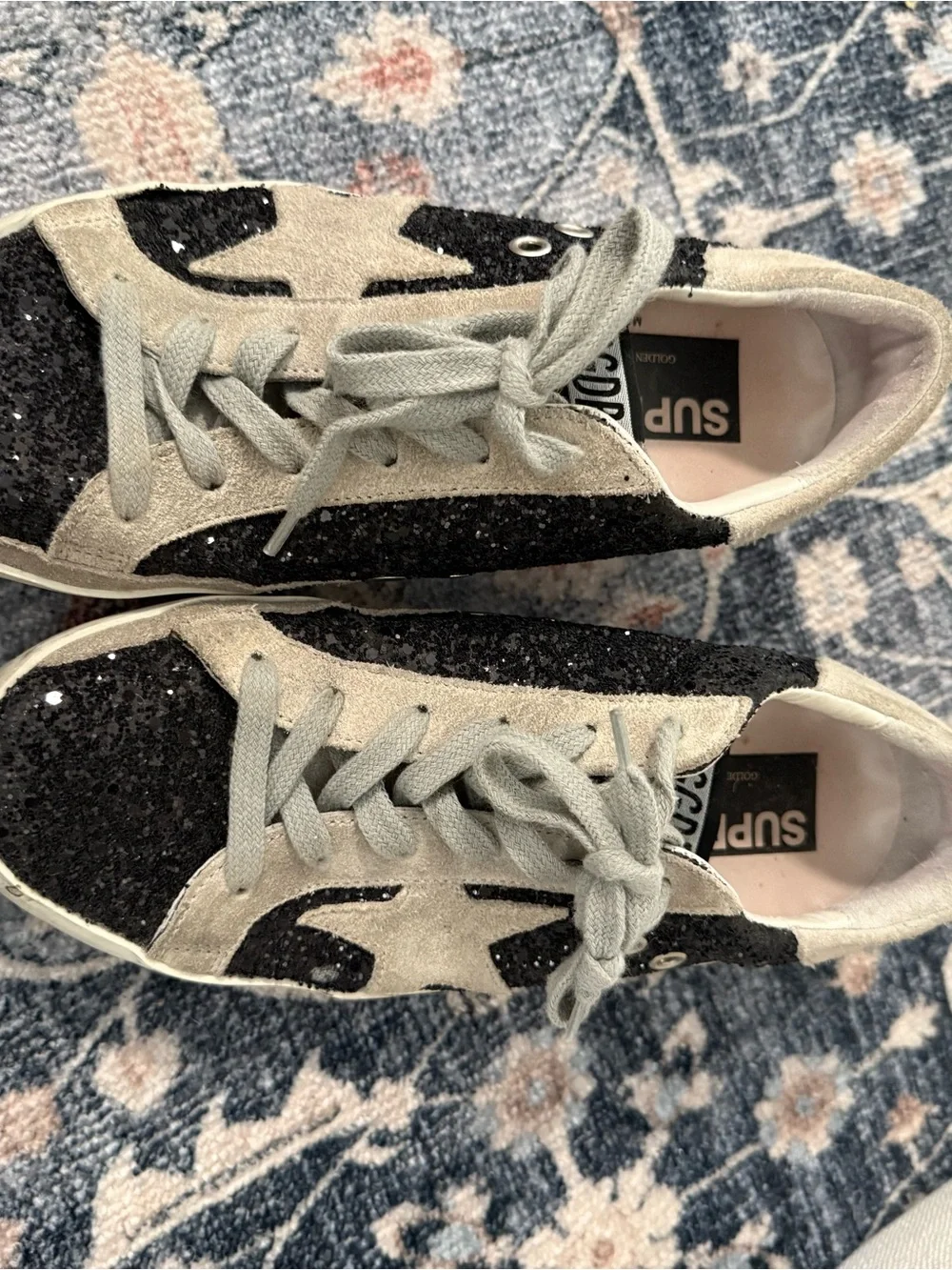 Golden Goose Black Glitter Sneakers